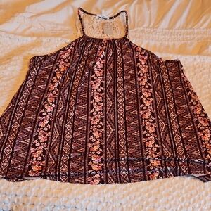 Maurices Multicolor Striped Floral Blouse